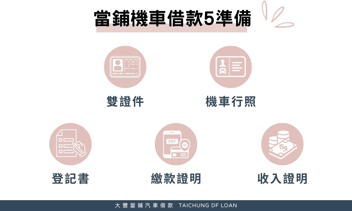 當舖機車借款準備資料